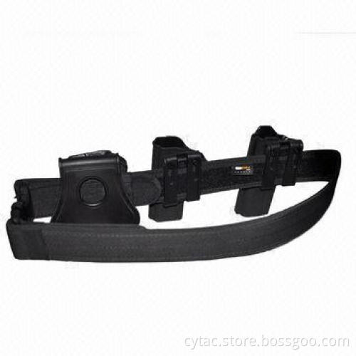 Black nylon web police duty belt